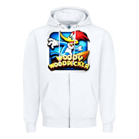 White #woody woodpecker character Zipper Hoodie - longCreatives