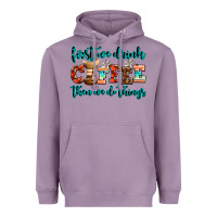Lavender first we drink coffee then we do things Heavyweight Hoodie - AdoDesignShop