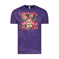 Cloud Purple Somebunny loves you Easter Day Vintage Tee - CowGirlArtShop