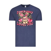 Vintage Denim Somebunny loves you Easter Day Vintage Tee - CowGirlArtShop