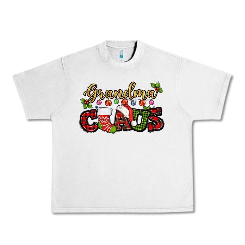 Grandma Claus With Christmas Gift Sock Mother's Urban Heavy Tee by HowdyJamesFarm | Teevron
