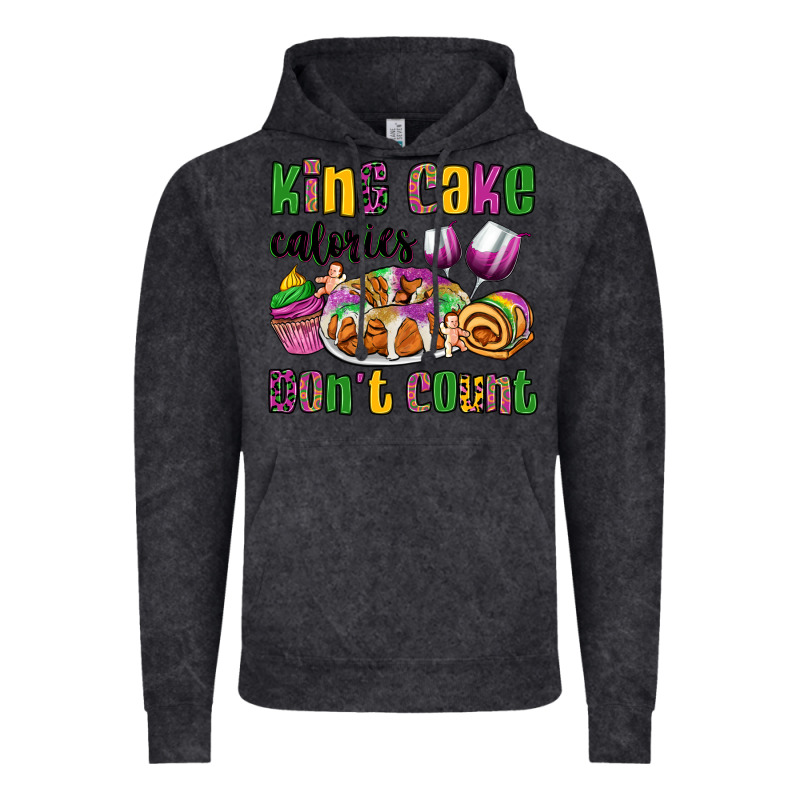King Cake Calories Don't Count Mardi Gras Vintage Hoodie by OliviaCreatesArt | Teevron