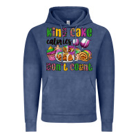 Vintage Denim king cake calories don't count mardi gras Vintage Hoodie - OliviaCreatesArt