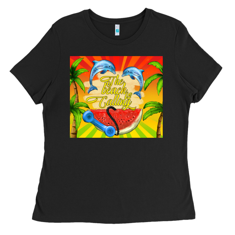 The Beach Is Calling Ladies Tee by TumblerDesignByShophia | Teevron