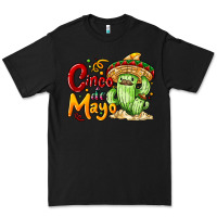 Black Cinco de mayo with cactus Premium Tee - NancyCooperArtShop