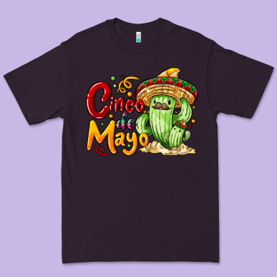 Cinco De Mayo With Cactus Premium Tee Designed By Nancycooperartshop