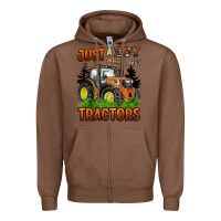 Chestnut just a boy who loves tractors Zipper Hoodie - BarkalooDesign