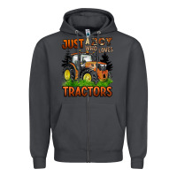 Smoke just a boy who loves tractors Zipper Hoodie - BarkalooDesign