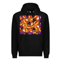 Black Candy Pattern Premium Hoodie - CowhideDigitalArt