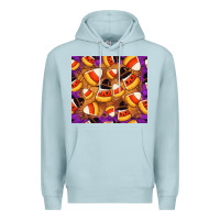 Blue Mist Candy Pattern Premium Hoodie - CowhideDigitalArt