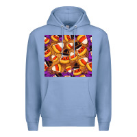 Colony Blue Candy Pattern Premium Hoodie - CowhideDigitalArt