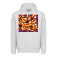 Dove Grey Candy Pattern Premium Hoodie - CowhideDigitalArt