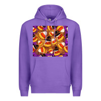 Purple Candy Pattern Premium Hoodie - CowhideDigitalArt