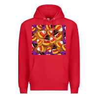 Red Candy Pattern Premium Hoodie - CowhideDigitalArt