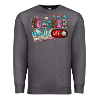 Charcoal Heather teacher mode off Premium Sweatshirt - AdoDesignShop