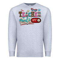 Heather Grey teacher mode off Premium Sweatshirt - AdoDesignShop
