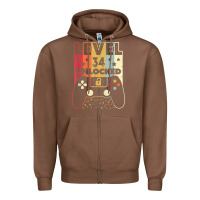 Chestnut level 34 unlocked shirt video gamer 34th birthday gifts tee t shirt Zipper Hoodie - longCreatives