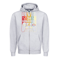 Heather Grey level 34 unlocked shirt video gamer 34th birthday gifts tee t shirt Zipper Hoodie - longCreatives