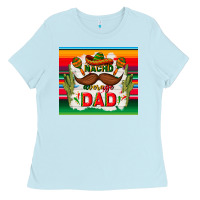 Baby Blue nacho average dad father's day Ladies Tee - TumblerDesignByShophia