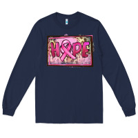 Navy Hope Breast Cancer Long Sleeve Tee - FaDigitalArtStudio