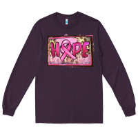 Plum Hope Breast Cancer Long Sleeve Tee - FaDigitalArtStudio