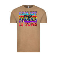 Vintage Coffee Coolest queer in town Vintage Tee - CowGirlArtShop