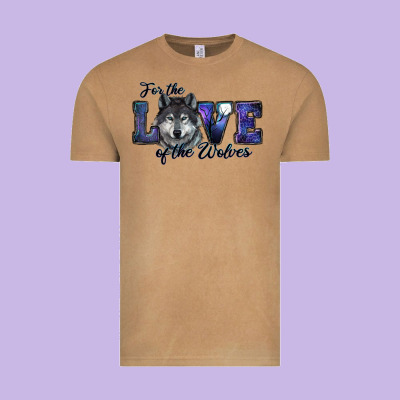 For The Love Of The Wolves Vintage Tee Designed By Ranaportraitstore