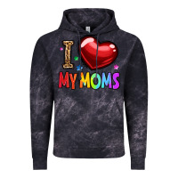 Cloud Black i love my moms Vintage Hoodie - OliviaCreatesArt