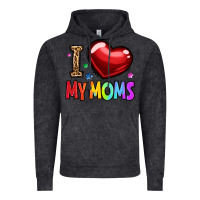 Vintage Black i love my moms Vintage Hoodie - OliviaCreatesArt