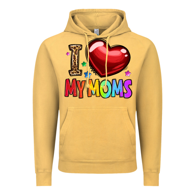I Love My Moms Vintage Hoodie by OliviaCreatesArt | Teevron