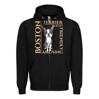 Black boston terrier t  shirt boston terrier dog traits gift t  shirt Zipper Hoodie - longCreatives