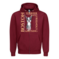 Burgundy boston terrier t  shirt boston terrier dog traits gift t  shirt Zipper Hoodie - longCreatives