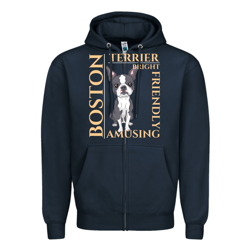 Boston Terrier T  Shirt Boston Terrier Dog Traits Gift T  Shirt Zipper Hoodie by longCreatives | Teevron