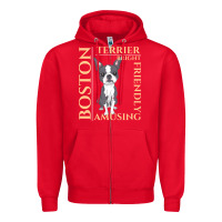 Red boston terrier t  shirt boston terrier dog traits gift t  shirt Zipper Hoodie - longCreatives