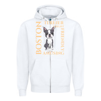 White boston terrier t  shirt boston terrier dog traits gift t  shirt Zipper Hoodie - longCreatives