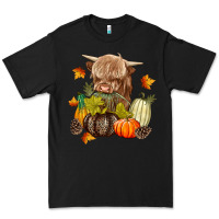Black Heifer with Pumpkins Premium Tee - texasbilliewilder