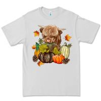 Dove Grey Heifer with Pumpkins Premium Tee - texasbilliewilder