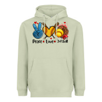 Matcha peace love  softball Heavyweight Hoodie - AdoDesignShop