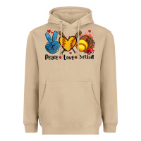 Mushroom peace love  softball Heavyweight Hoodie - AdoDesignShop