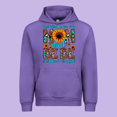 God Gifted Me Two Titles Mom And Bebe  And I Rock Urban Hoodie Designed By Jahusdesignshop