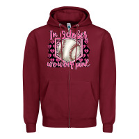 Burgundy in october we wear pink baseball Zipper Hoodie - BarkalooDesign