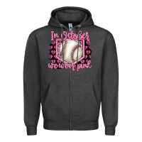 Charcoal Heather in october we wear pink baseball Zipper Hoodie - BarkalooDesign