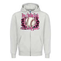 Dove Grey in october we wear pink baseball Zipper Hoodie - BarkalooDesign