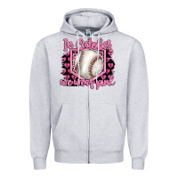 Heather Grey in october we wear pink baseball Zipper Hoodie - BarkalooDesign