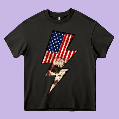 Lightning Bolt Heavy Core Tee Designed By Jahusdesignshop