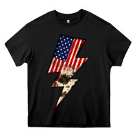 Black Lightning Bolt Heavy Core Tee - JahusDesignShop