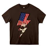 Chocolate Brown Lightning Bolt Heavy Core Tee - JahusDesignShop