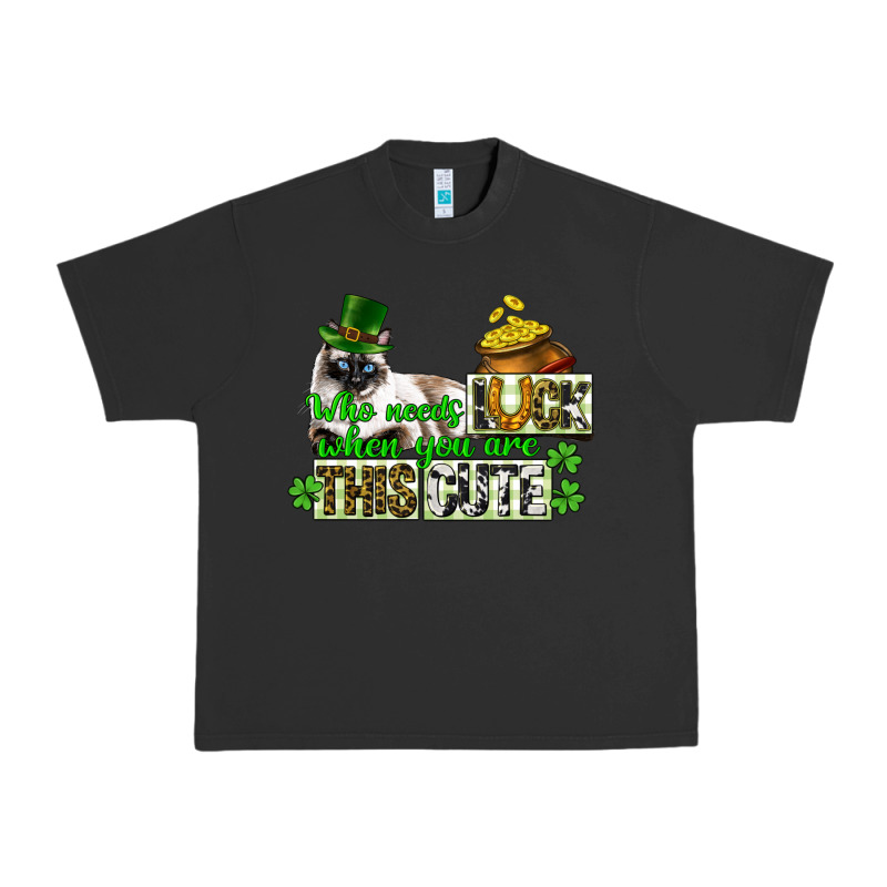 St. Patrick's Cat Who Needs Luck When You Are This Urban Heavy Tee by CowGirlArtShop | Teevron