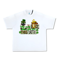 White St. Patrick's cat who needs luck when you are this Urban Heavy Tee - CowGirlArtShop