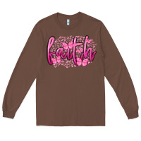 Chestnut Faith Breast Cancer Long Sleeve Tee - FaDigitalArtStudio